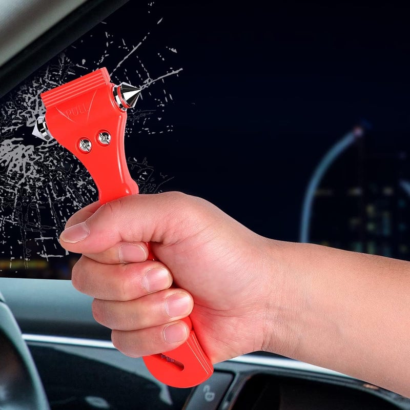 LETREEN 4 PCS Car Window Breaker, 2-in-1 Window Breaker Seatbelt Cutter, Glass Breaker Car Safety Hammers, Auto Car Escape Tool, Emergency Glass Hammer, Window Punch Breaker Tool - Image 3